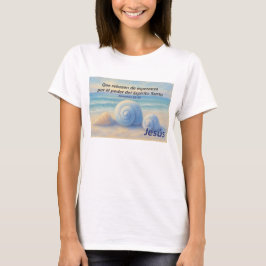 Camiseta caracolas de Mar con Versículo Romanos Tシャツ