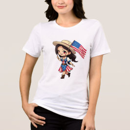 Camiseta chibi Estampado divertido Moda casual Art トライブレンドＴシャツ