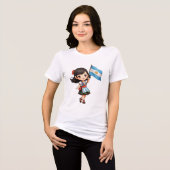 Camiseta chibi Estampado divertido Moda casual Art トライブレンドTシャツ (正面全面)