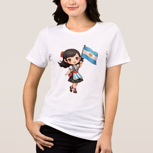 Camiseta chibi Estampado divertido Moda casual Art トライブレンドTシャツ (正面)