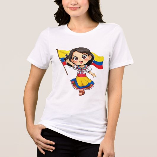 Camiseta chibi Estampado divertido Moda casual Art トライブレンドＴシャツ (正面)