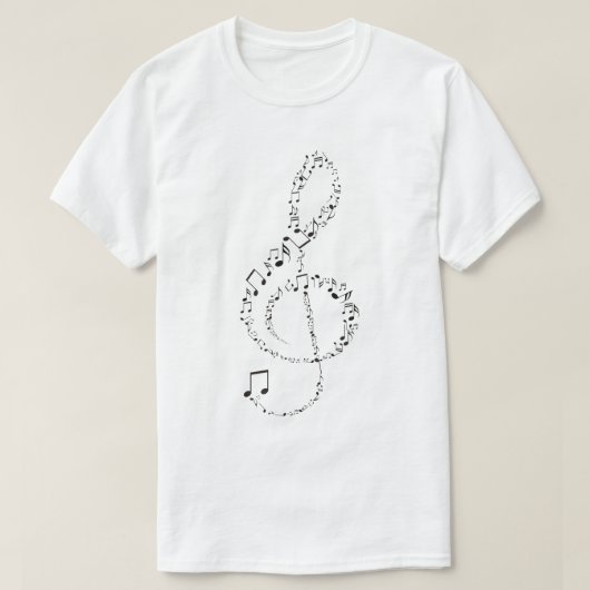 Camiseta Clave de Sol Musical Tシャツ (デザイン正面)