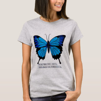 Camiseta com estampa da borboleta azul tシャツ