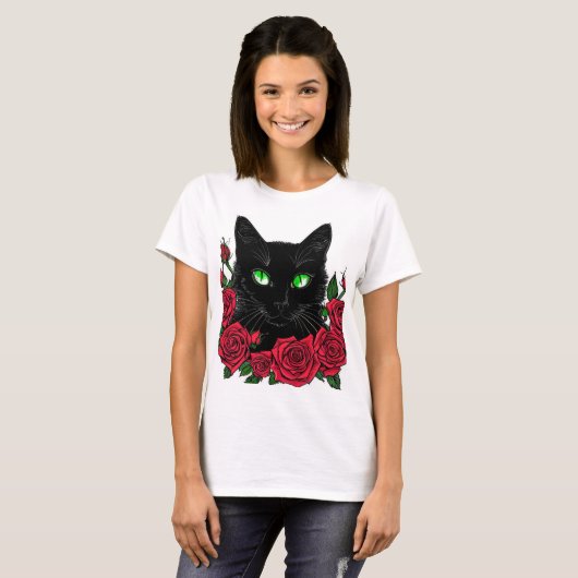 Camiseta com estampa de gato  tシャツ (正面フル)