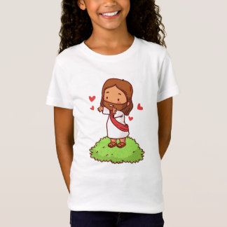 Camiseta coração Ele vive por nós Tシャツ