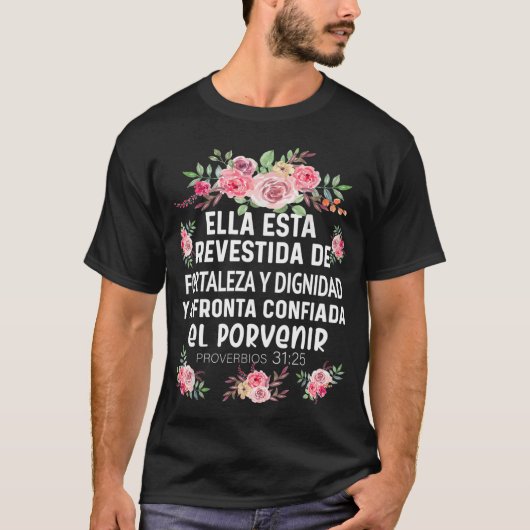 Camiseta cristiana en espanol Versiculo Spanish Ch Tシャツ (正面)