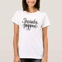 Camiseta cristiana "Los milagros suceden" Editable
