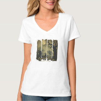 Camiseta Cuello en V Gótica de Halloween Tシャツ