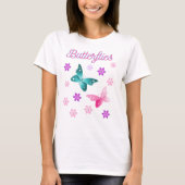 Camiseta Dama con mariposas Tシャツ (正面)