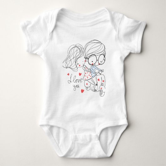 Camiseta de bebê ciclismo macacãozinhos ベビーボディスーツ (正面)