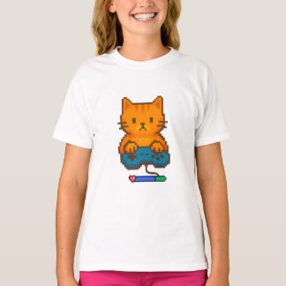 Camiseta de gato gamer tシャツ