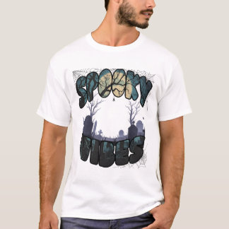 Camiseta de Hombre Spooky Vibes Estilo Graffiti Tシャツ