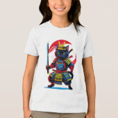 Camiseta de manga corta triblend Gato Samurái トライブレンドＴシャツ (正面)