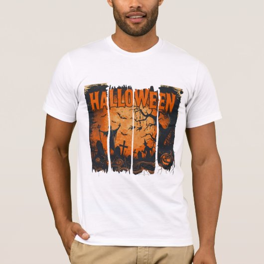 Camiseta de Monstruos Clásicos de Halloween Tシャツ (正面)