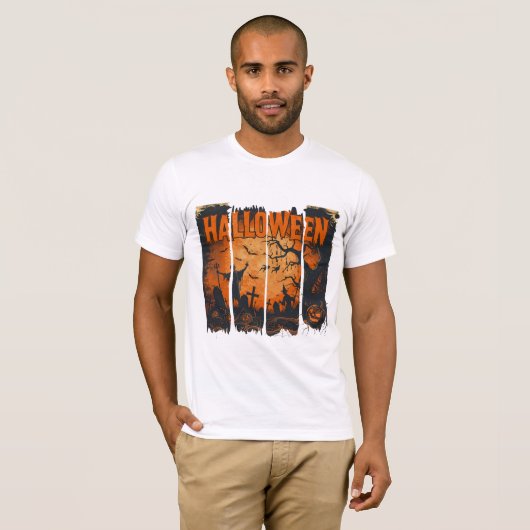 Camiseta de Monstruos Clásicos de Halloween Tシャツ (正面フル)