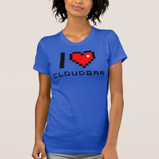 Camiseta de mujer I love CLOUDGAR Tシャツ (正面)
