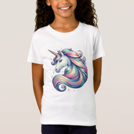 Camiseta de niña, diseño bello unicornio tシャツ