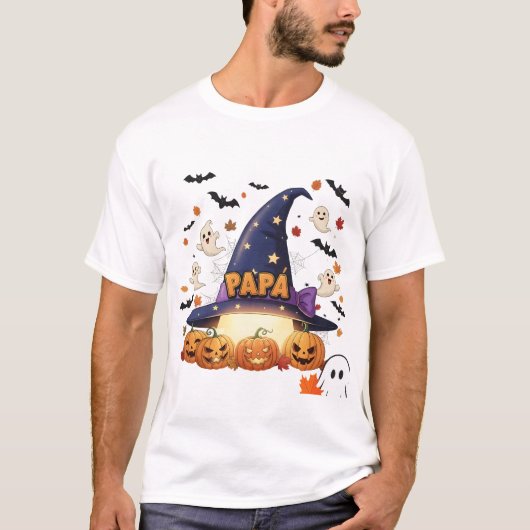 Camiseta de Papá Mágico de Halloween Tシャツ (正面)