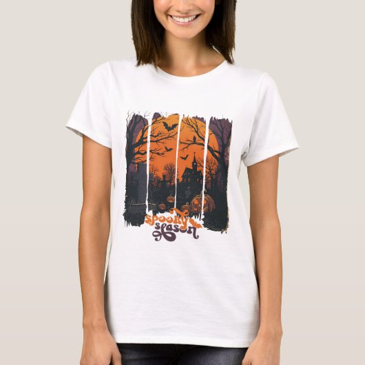 Camiseta de Terror con Mansión Encantada Tシャツ (正面)