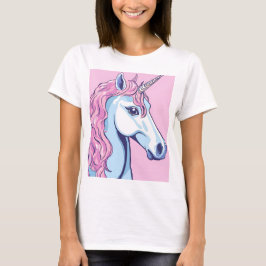 Camiseta de unicornio con fondo rosado tシャツ