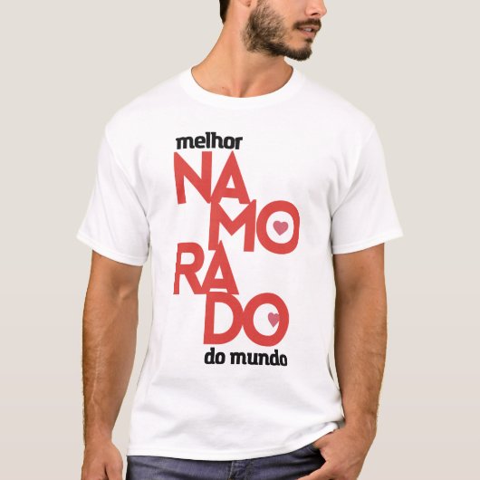 Camiseta Dia Dos Namorados Melhor Namorado do Mund Tシャツ (正面)