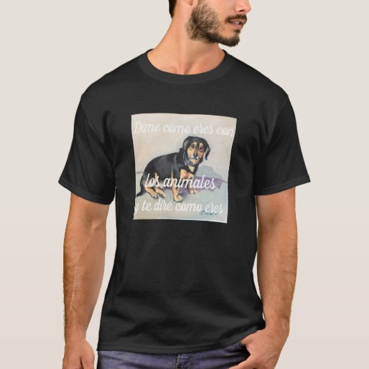 Camiseta dime como eres con los animales tシャツ (正面)