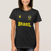 Camiseta do Brasil 2022 Azul número 8 Tシャツ (正面)