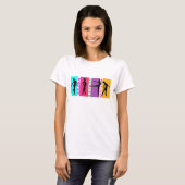 Camiseta em microfibra feminina Dança louvor e... Tシャツ (正面フル)