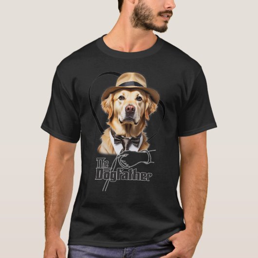 Camiseta escura Golden Retriever - The Dogfather Tシャツ (正面)