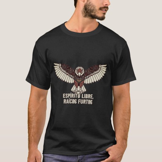 Camiseta Espíritu Libre Alma Fuerte con Águila Tシャツ (正面)