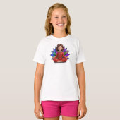 Camiseta Fem Infantil Básica Meditação-1 Tシャツ (正面フル)