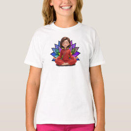 Camiseta Fem Infantil Básica Meditação-1 Tシャツ
