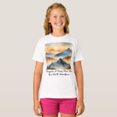 Camiseta Fem Juvenil Básica Amanhecer da Terra-1 Tシャツ (正面フル)
