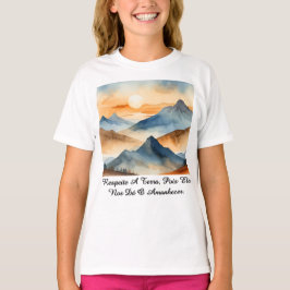 Camiseta Fem Juvenil Básica Amanhecer da Terra-1 Tシャツ