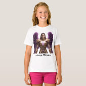 Camiseta Fem Juvenil Básica Arcanjo Metraton Tシャツ (正面フル)