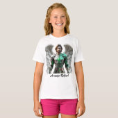 Camiseta Fem Juvenil Básica Arcanjo Rafael Tシャツ (正面フル)