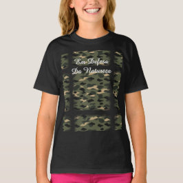 Camiseta Fem Juvenil Básica Camuflagem Orgânica-2 Tシャツ