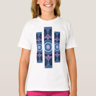 Camiseta Fem Juvenil Básica Fractal Geometrico-1 Tシャツ