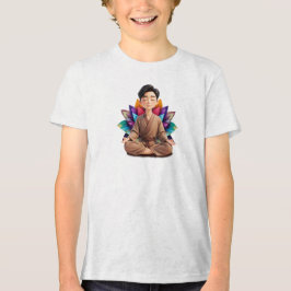Camiseta Fem Juvenil Básica Meditação-1 トライブレンドＴシャツ