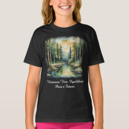 Camiseta Fem Juvenil Básica Reflexos da Terra-1 Tシャツ