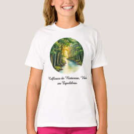 Camiseta Fem Juvenil Básica Reflexos da Terra-2 Tシャツ