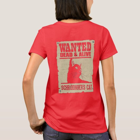 Camiseta Fem. Schrodinger's Cat - Dark - Back Tシャツ (裏面)