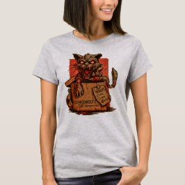 Camiseta Fem. Schrodinger's Zombie Cat - Front Tシャツ