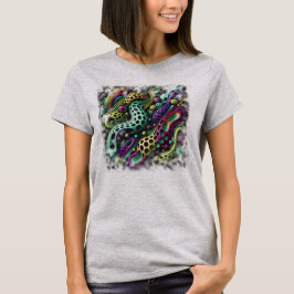 Camiseta Feminina Básica Abstrato Tシャツ