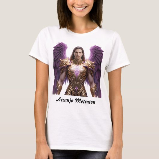 Camiseta Feminina Básica Arcanjo Metatron Tシャツ (正面)