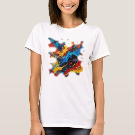 Camiseta Feminina Básica Arte Expressão Tシャツ (正面)