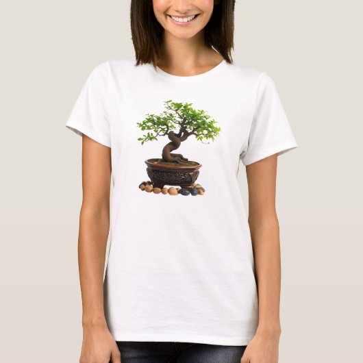 Camiseta Feminina Básica Bonsai-1 Tシャツ (正面)