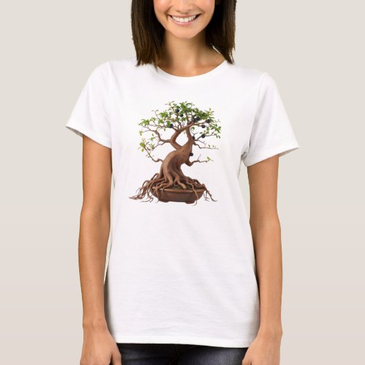 Camiseta Feminina Básica Bonsai-21 Tシャツ (正面)