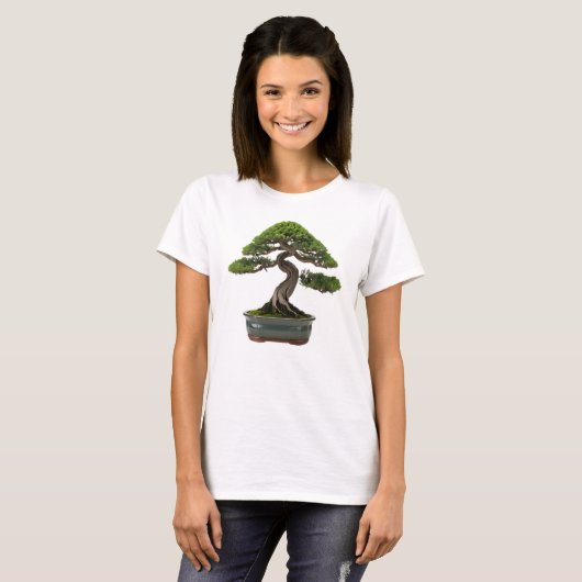 Camiseta Feminina Básica Bonsai-5 Tシャツ (正面フル)