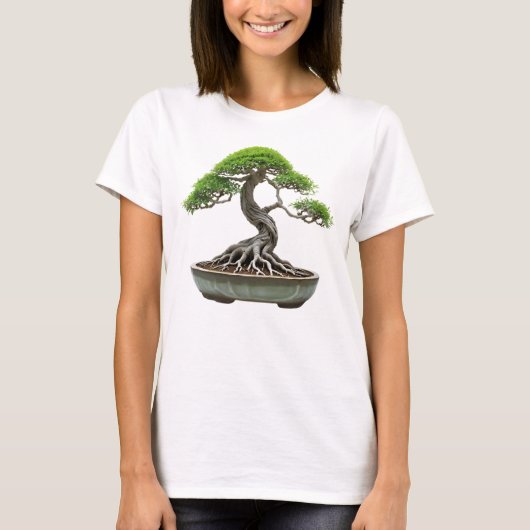Camiseta Feminina Básica Bonsai-8 Tシャツ (正面)